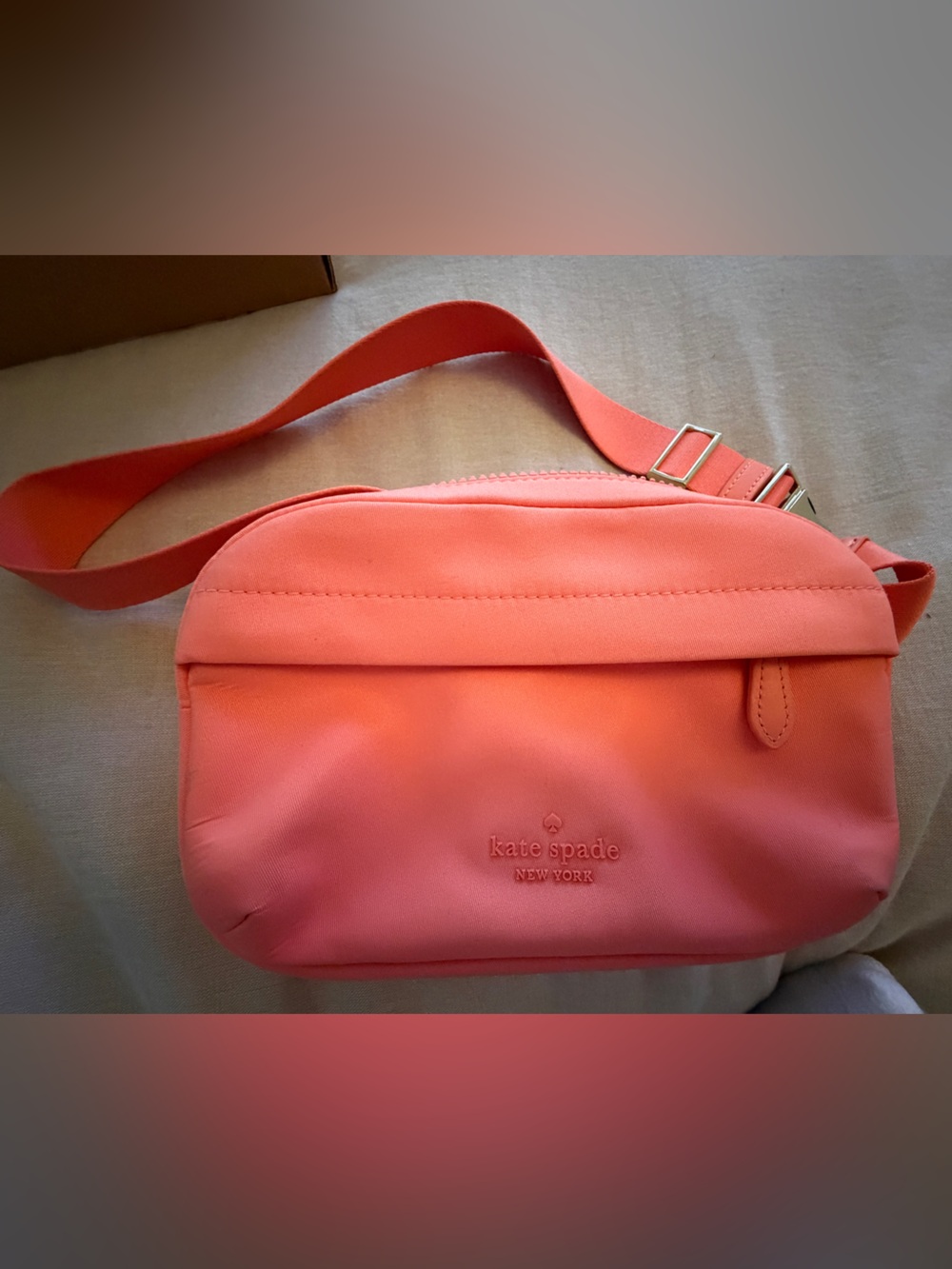 kate spade Coral Pink Crossbody Belt Bag